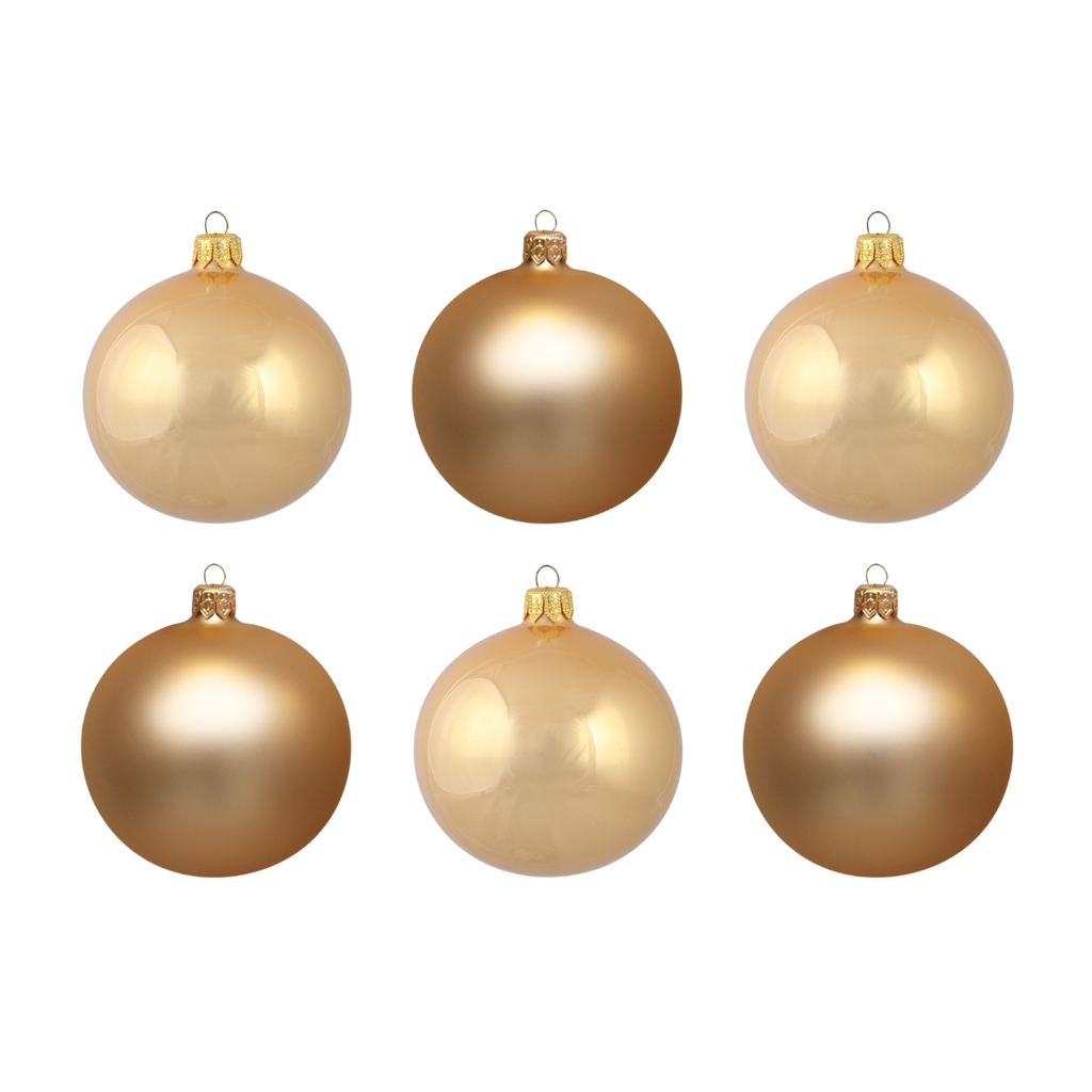 Set Goldene Weihnachtskugeln Decor By Glassor Cz